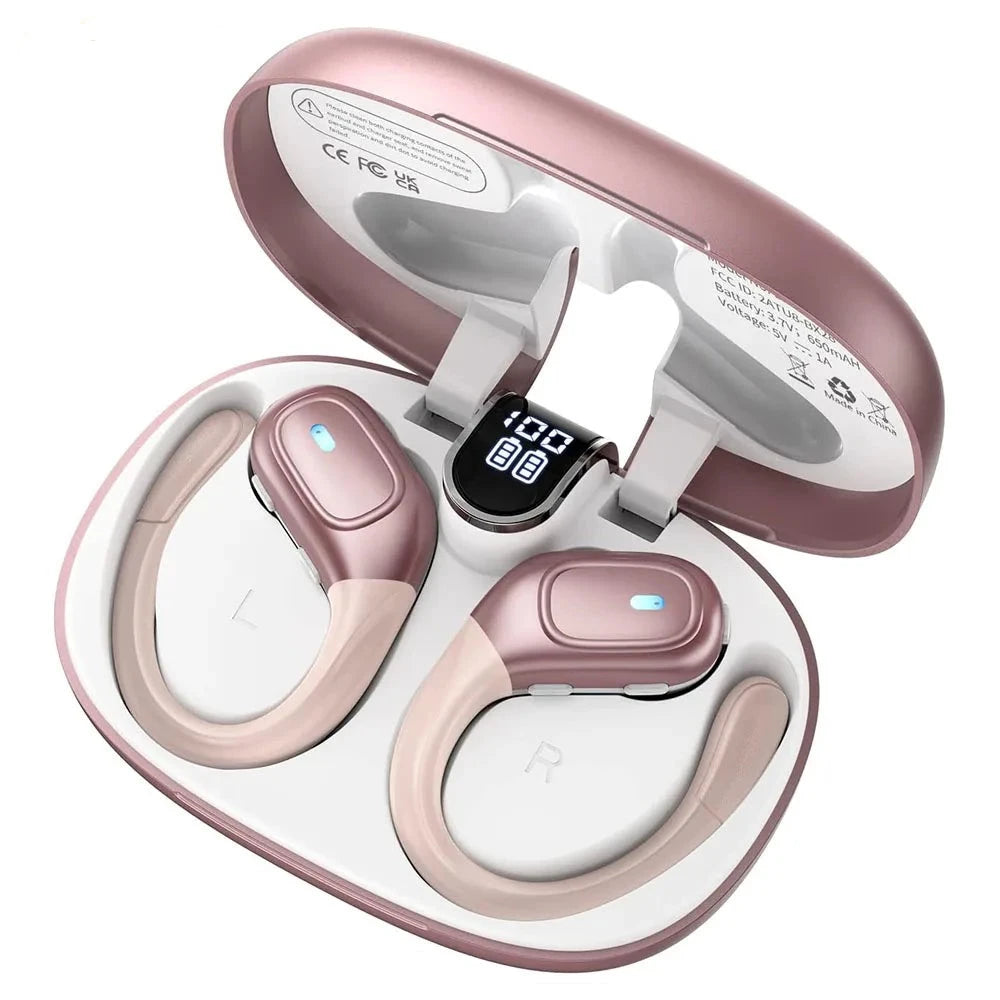 75Hrs Bluetooth IP7 Waterproof Wireless Earbuds with ENC Noise