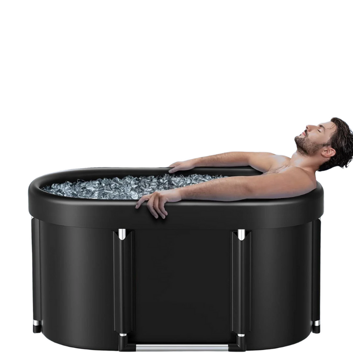 Ice Bath Tub for Athletes Large Collapsible Hot Tub Portable Cold Plunge for Outdoor Garden Yard Gym,Upgraded All-Aluminum Frame