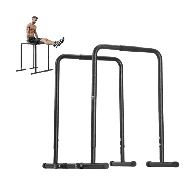 VEVOR Dip Bar 440/500lbs Capacity Heave Duty Dip Stand Station with Adjustable Height Fitness Workout Dip Bar Station Stabilizer