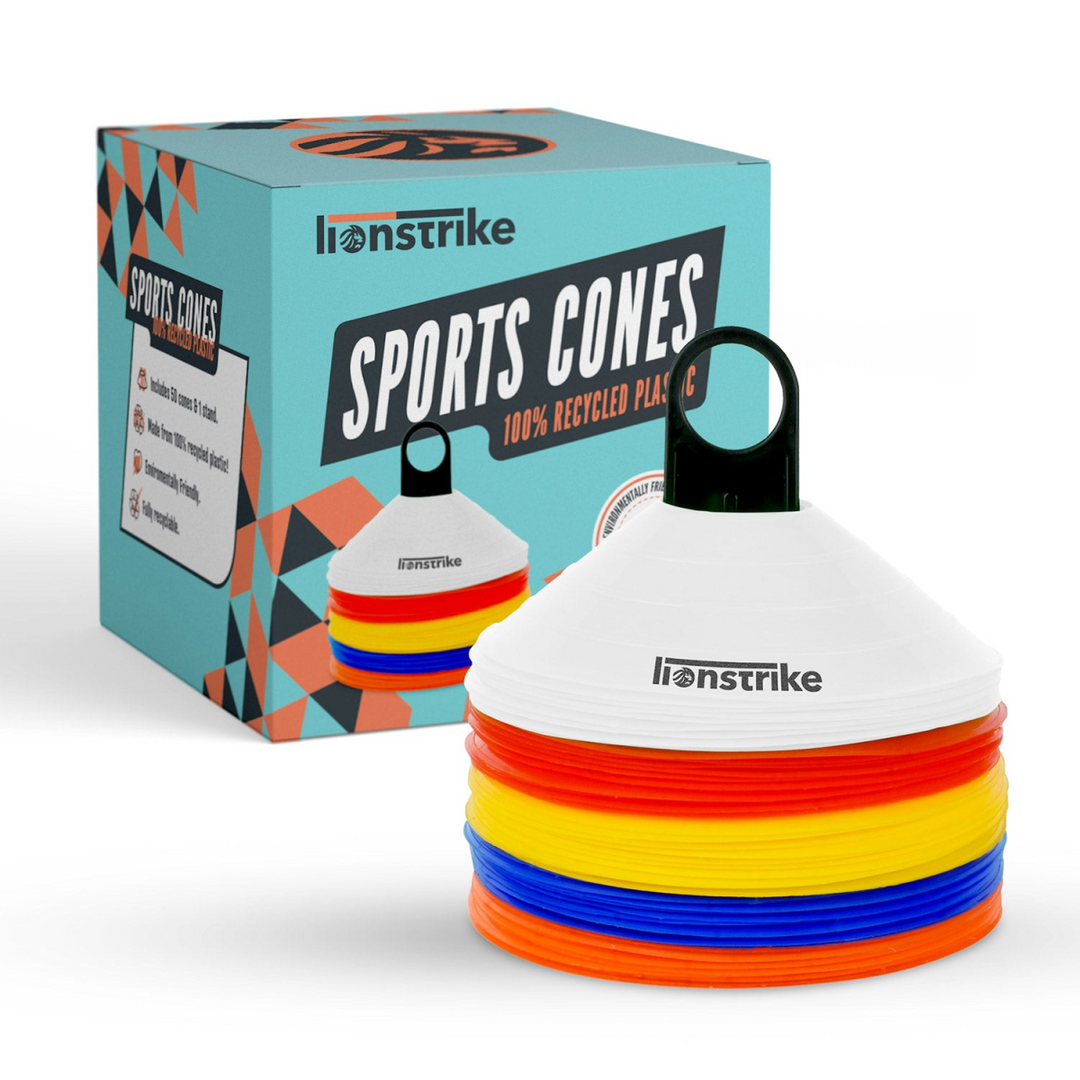 Lionstrike Football / Sports Cones Set – Made from 100% recycled plastic