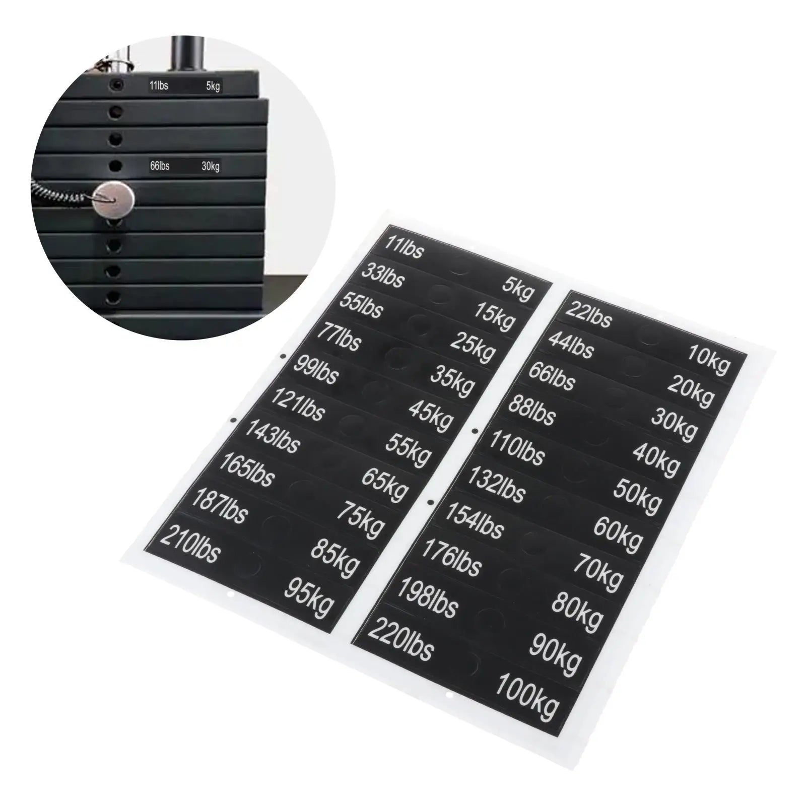 Weight Stack Labels Weighted Block Label Sticker for Weight Identifica ...