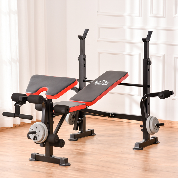 Multi-Function Adjustable Weight Training Bench Gym Fitness Lifting HOMCOM