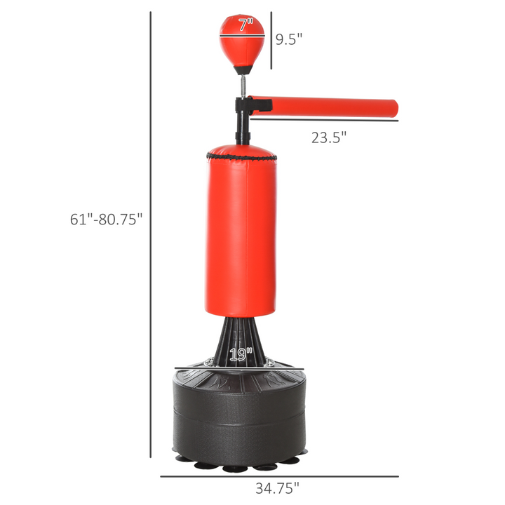 Boxing Kicking Bag Air Pump 12oz Gloves Included