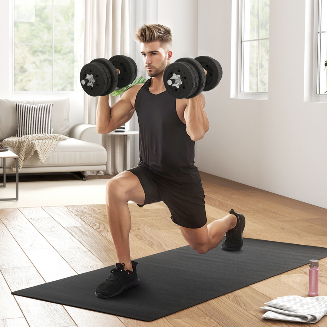 HOMCOM 25KG Adjustable Dumbbells Weight Set Hand Weight for Body Fitness