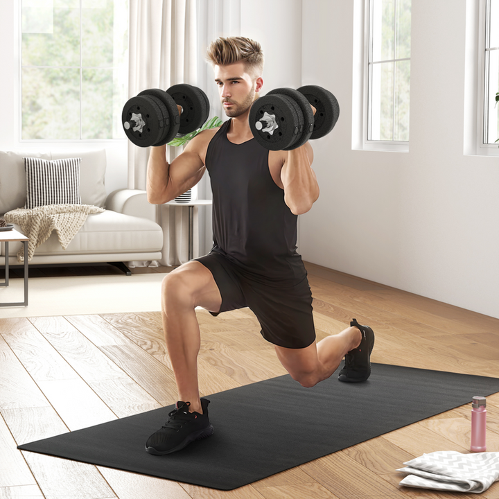 HOMCOM 25KG Adjustable Dumbbells Weight Set Hand Weight for Body Fitness