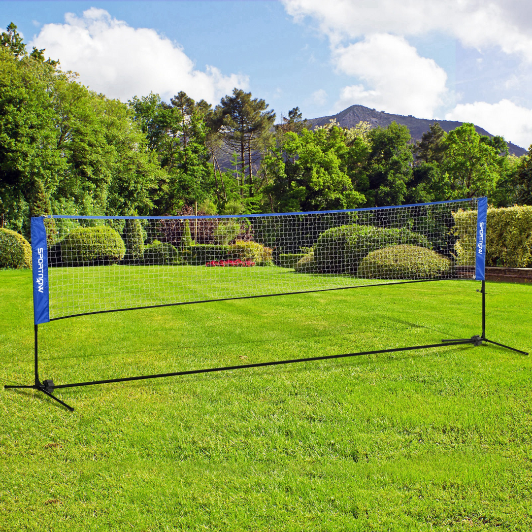 SPORTNOW 4m Badminton Net, Adjustable Sports Net for Tennis, Volleybal, Blue