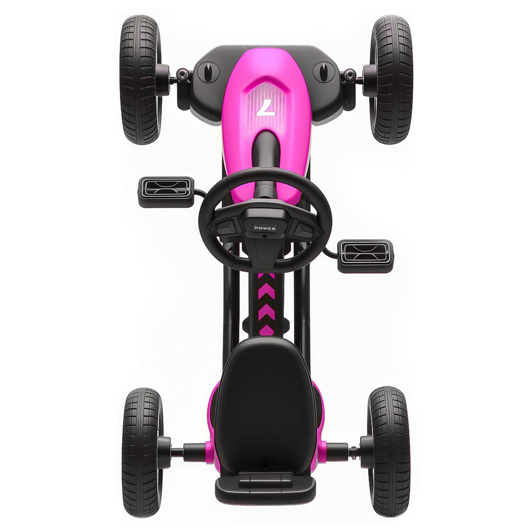 Children's Bright Pink Pedal Go Kart