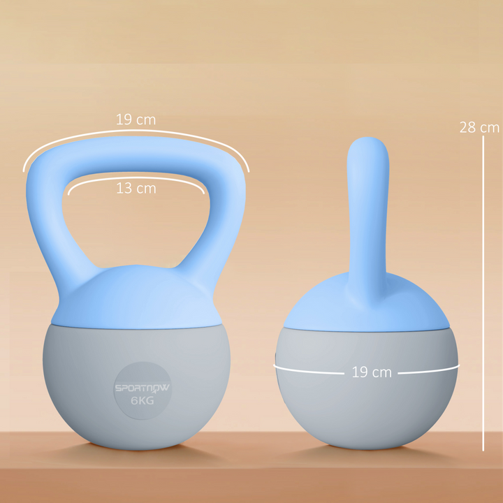 6KG Soft Body Kettlebell - Blue Grey