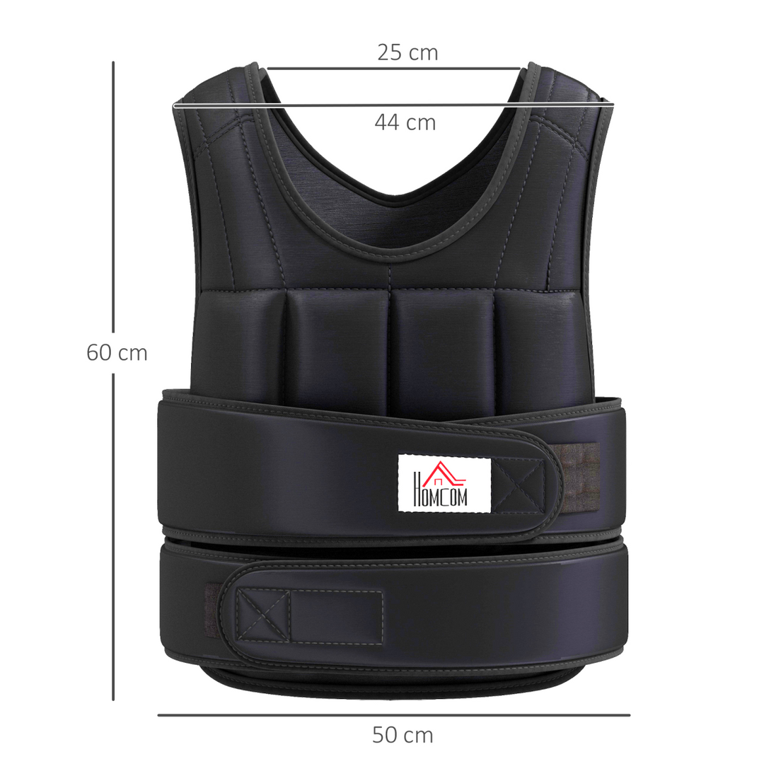 10KGS Adjustable Weight Vest Running Gym Training Weight Loss, Black