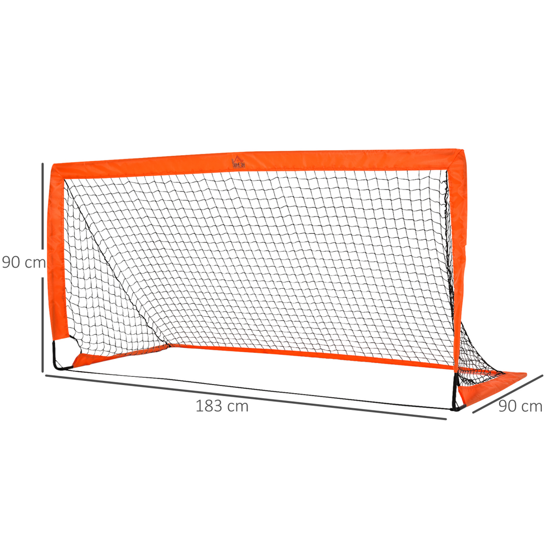 Football Goal Folding Outdoor with All Weather Net Kids Adults 6'x3' HOMCOM