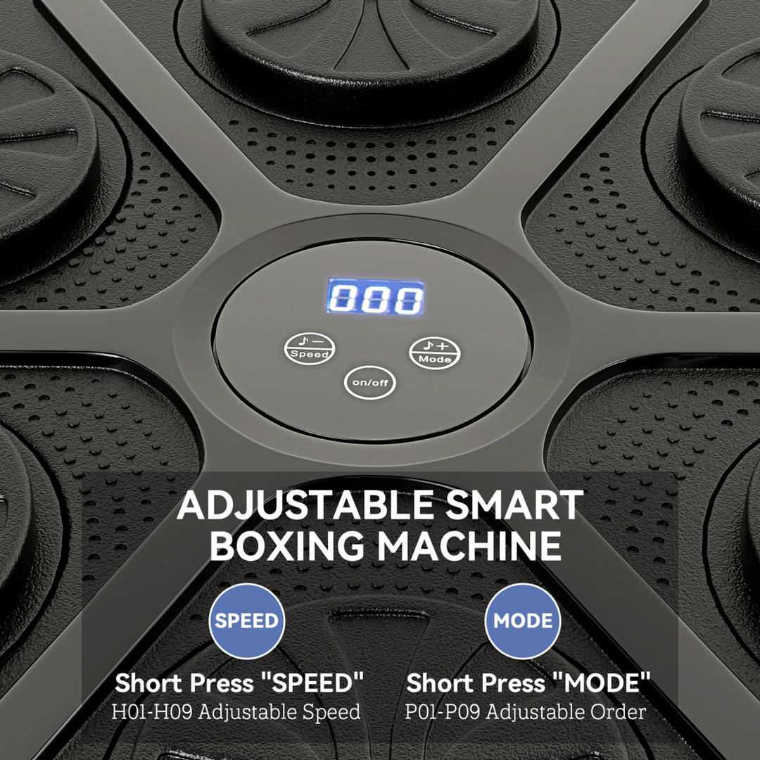 SPORTNOW Smart Bluetooth Boxing Machine Wall Mounted with 9 Speeds & Modes