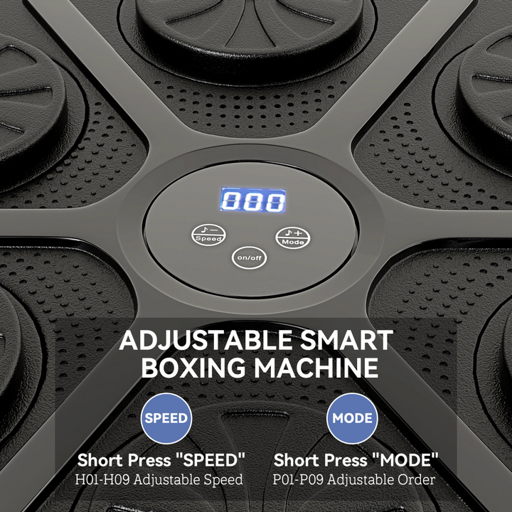 SPORTNOW Smart Bluetooth Boxing Machine Wall Mounted with 9 Speeds & Modes