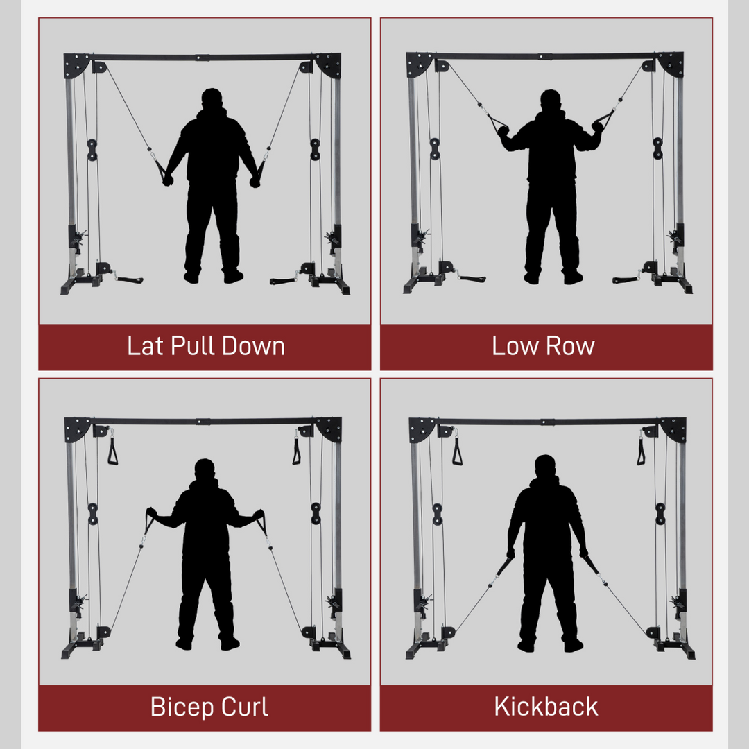 SPORTNOW Cable Crossover Machine for Full Body Strength Training
