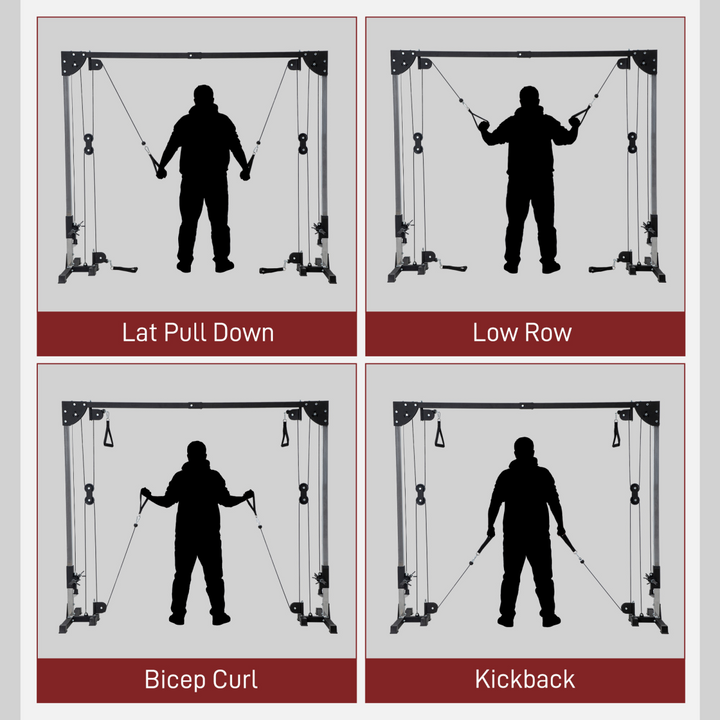SPORTNOW Cable Crossover Machine for Full Body Strength Training