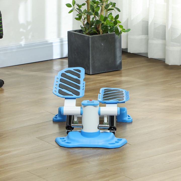 Aerobic Lightweight Non Slip Portable Exercise Stepper with LCD Blue