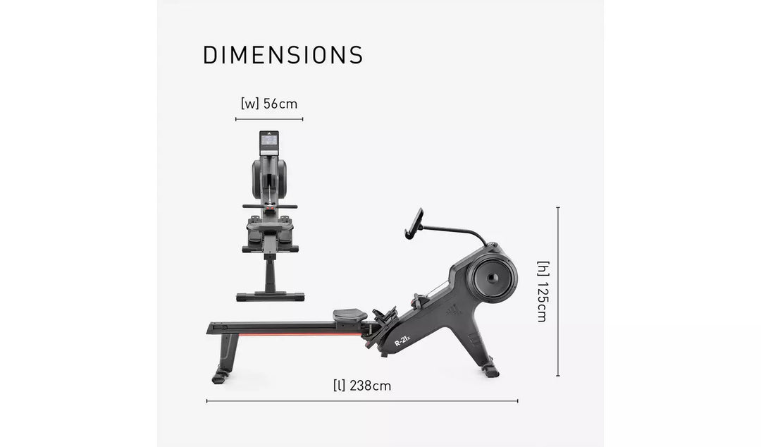 Adidas R-21x Manual Rowing Machine with Bluetooth
