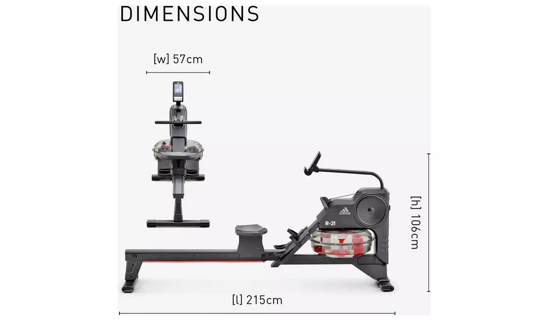 Adidas R-21 Water Manual Rowing Machine with Bluetooth