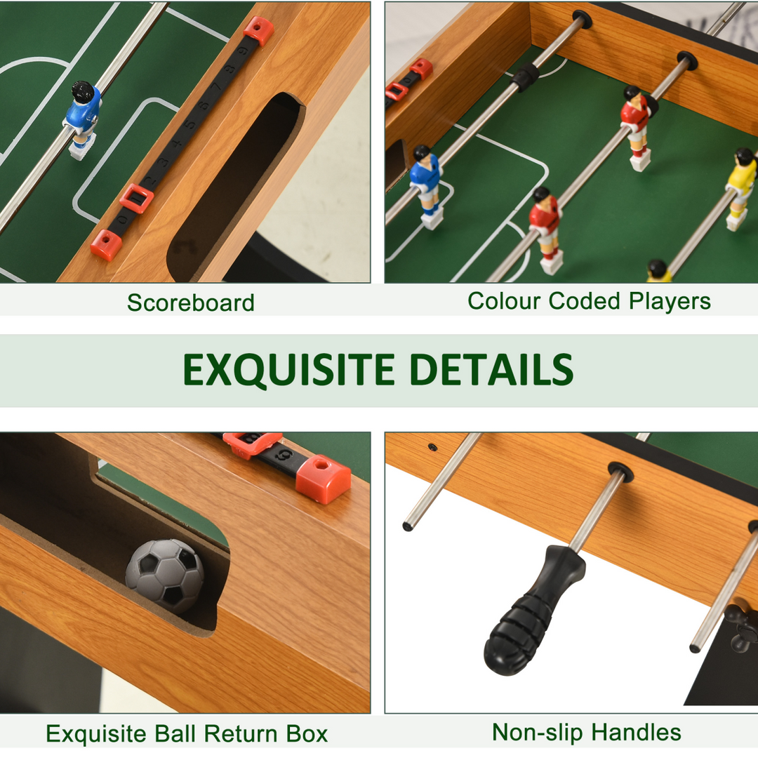 Folding Football Gaming Table Mini Foosball Soccer Table, Family Kids HOMCOM