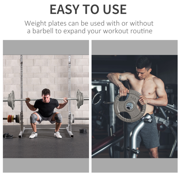 2" Olympic Weight Plates Sets for StrengthTraining w/ Weight 2 x 5kg, 2 x 2.5kg