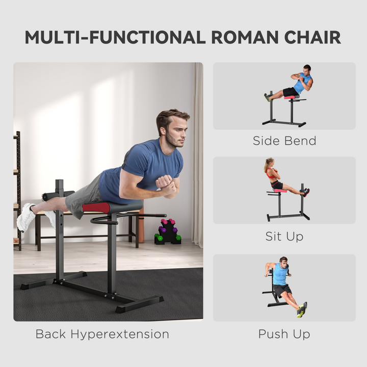 SPORTNOW Back Extension Roman Chair for Back, Abdominal and Gluteal Training