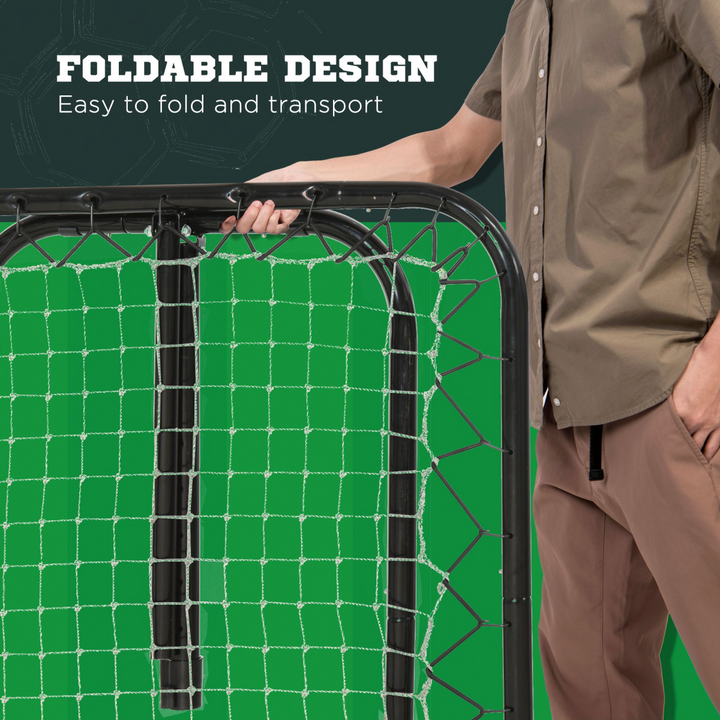 Angle Adjustable Rebounder Net Goal Training Set Football, Baseball HOMCOM