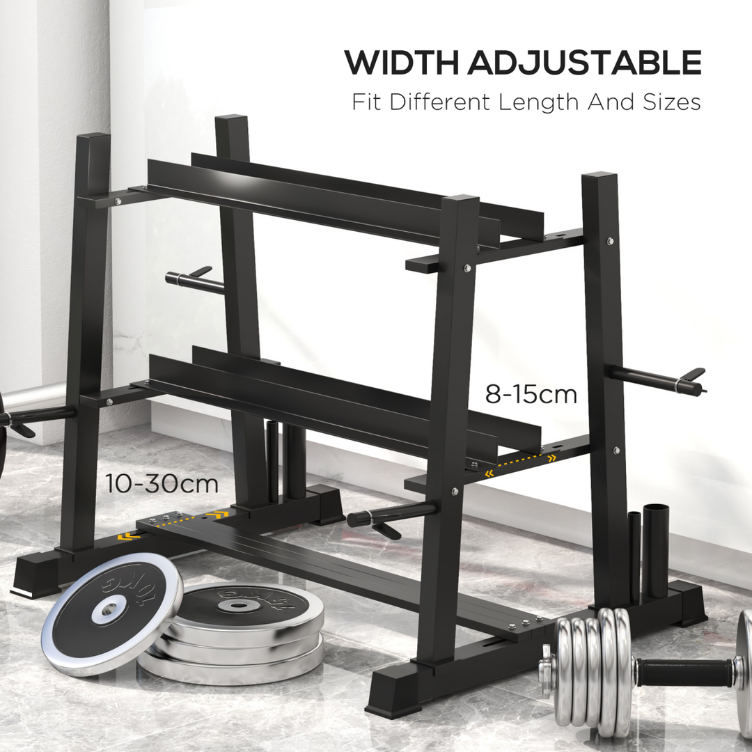 SPORTNOW 3-Tier Dumbbell Rack for Dumbbells, Kettlebells&Plates (Rack Only)