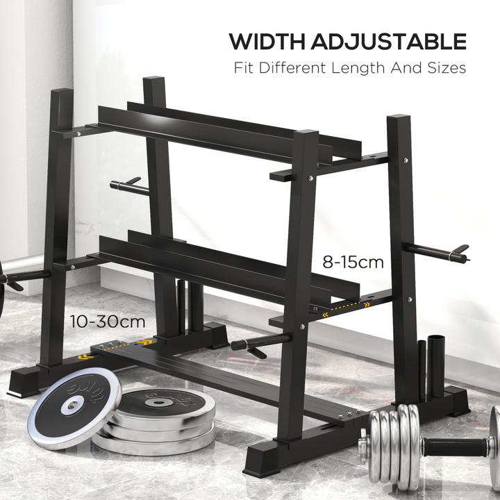 SPORTNOW 3-Tier Dumbbell Rack for Dumbbells, Kettlebells&Plates (Rack Only)