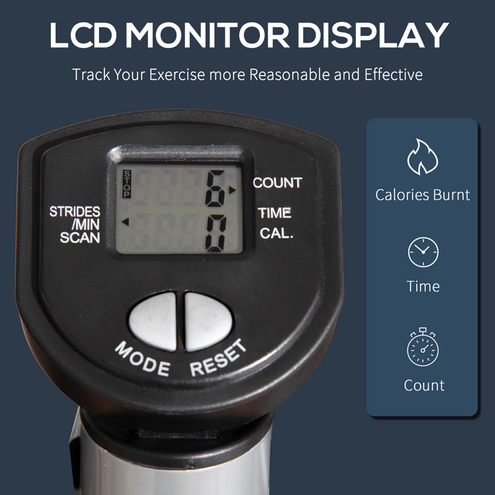 HOMCOM Adjustable Twist Stepper Step Machine For Home Gym Aerobic Workout