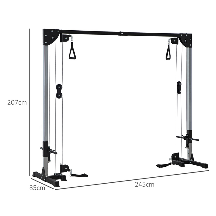 SPORTNOW Cable Crossover Machine for Full Body Strength Training