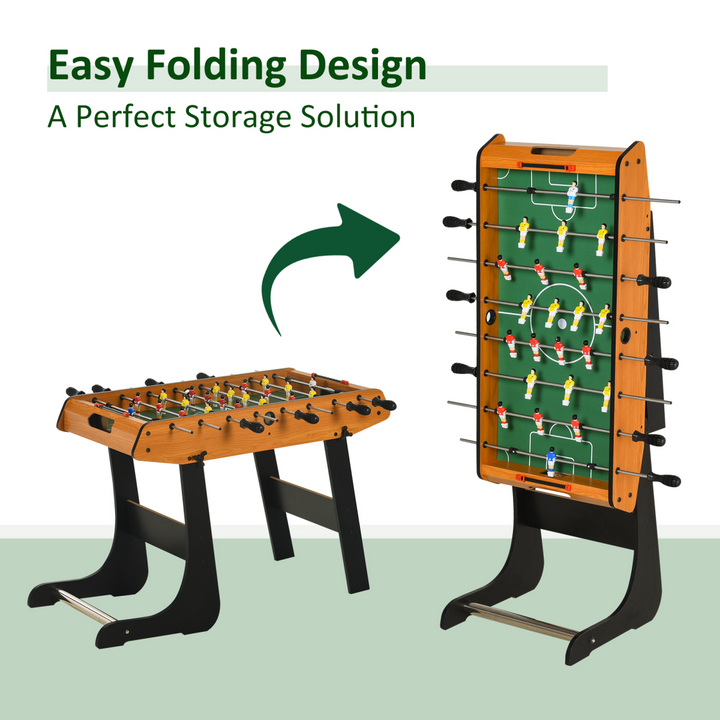 Folding Football Gaming Table Mini Foosball Soccer Table, Family Kids HOMCOM