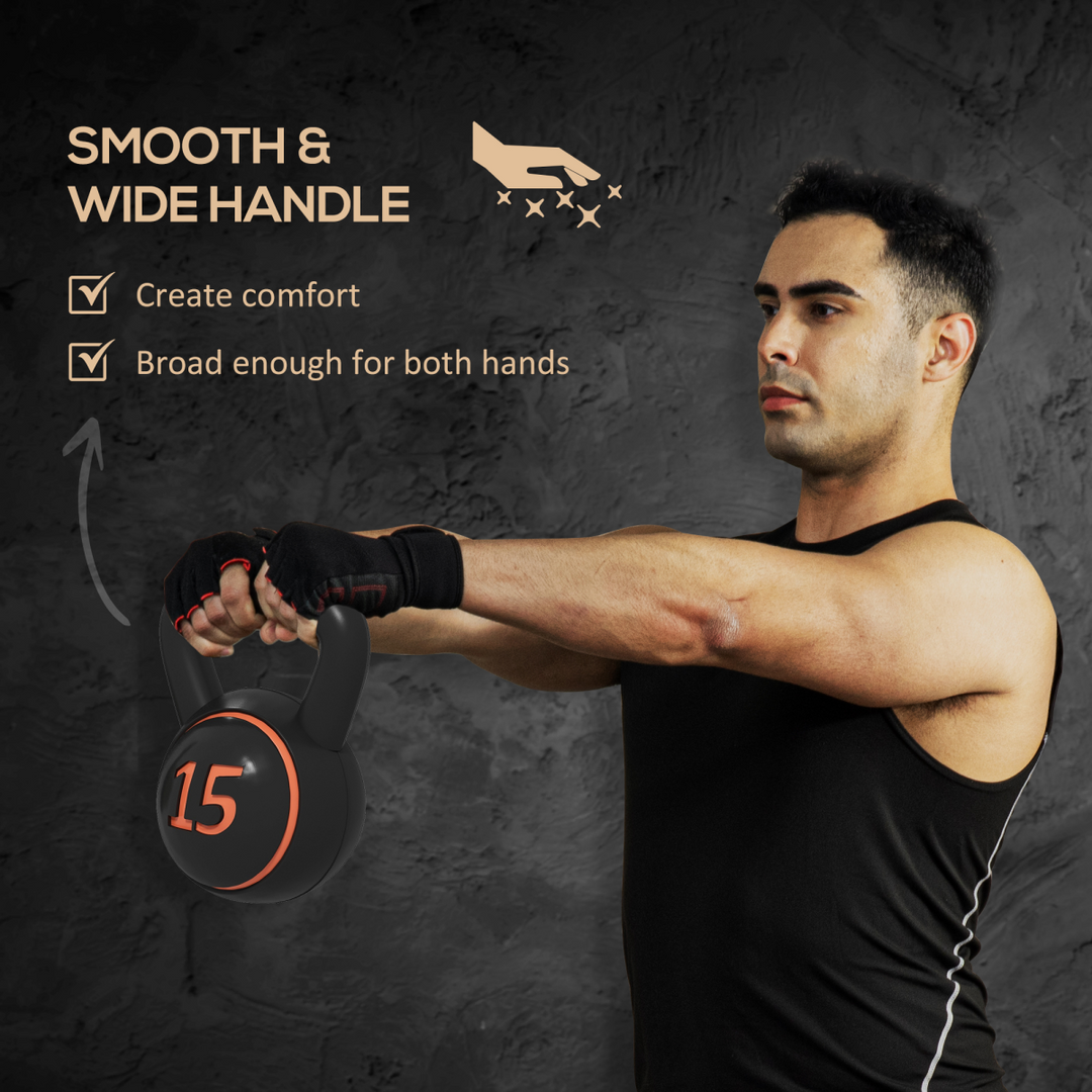 SPORTNOW Set of Three Kettlebell Weights with Storage Tray, 2.2kg, 4.5kg, 6.8kg