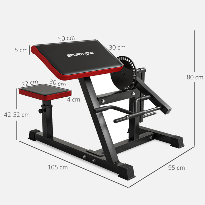 SPORTNOW Adjustable Preacher Curl Bench with Elbow Cushion for Home Gym