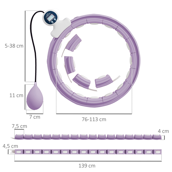 Weighted Hula Hoop with Digital Counter