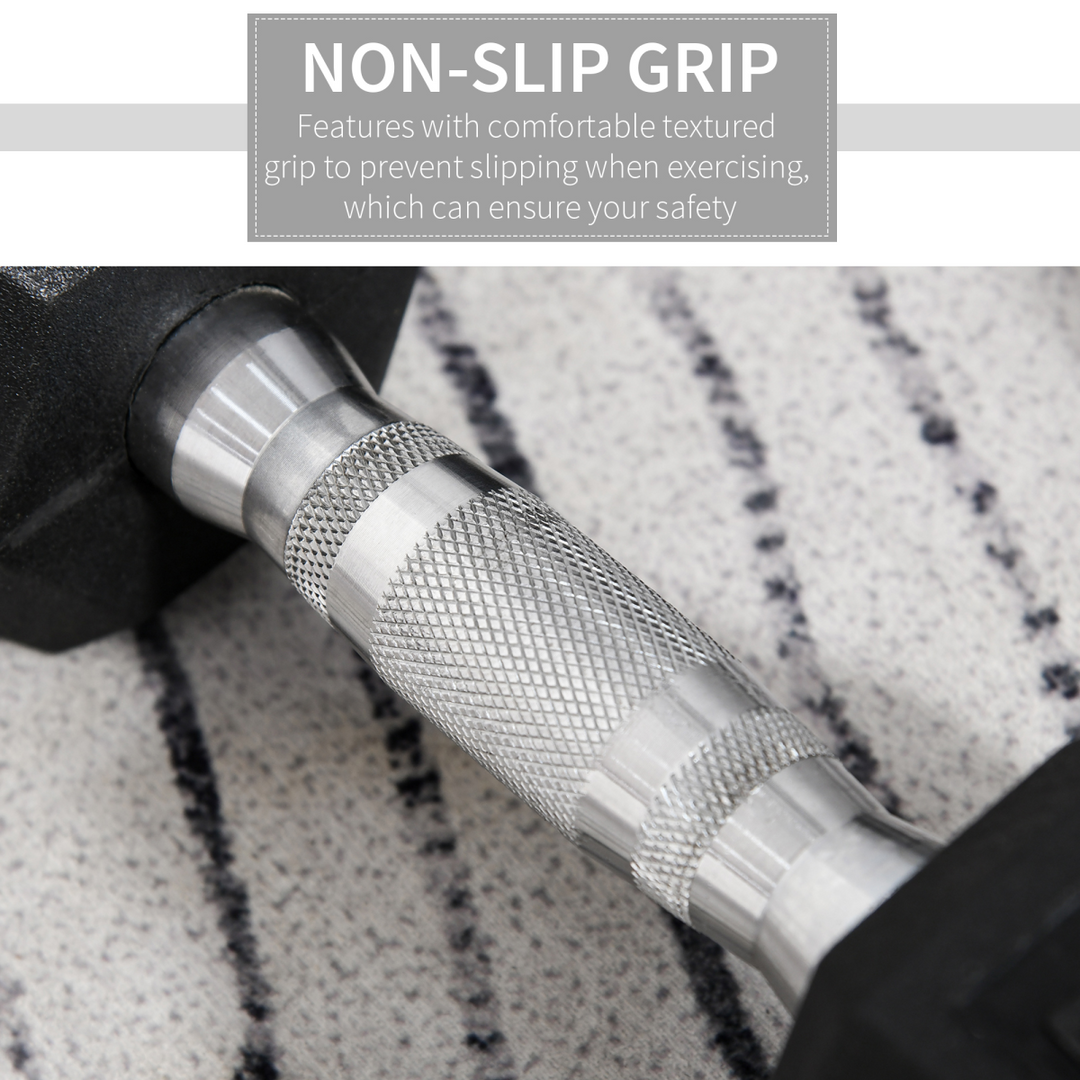 Hexagonal Dumbbells Kit Weight Lifting Exercise for Home Fitness 2x8kg HOMCOM