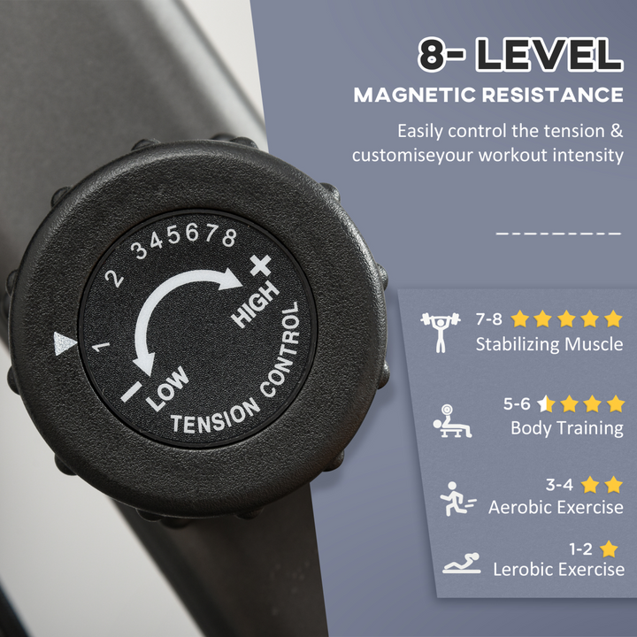 Exercise Training Stationary Cycling Bike w/ LCD Monitor & Pad Holder HOMCOM