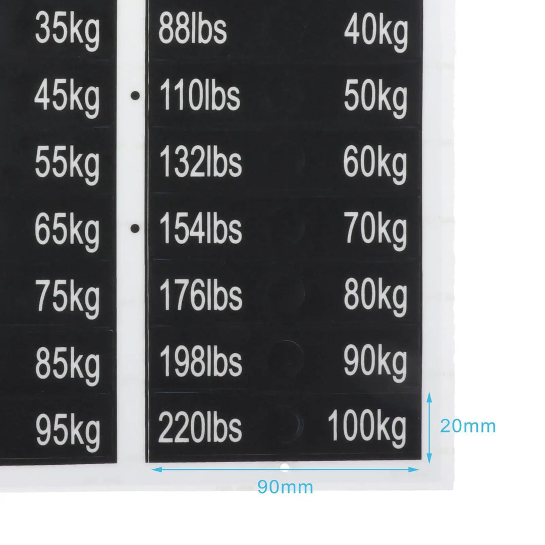 Wight Sticker Weight Stack Labels Weighted Block Label Sticker for Weight Identifica ...