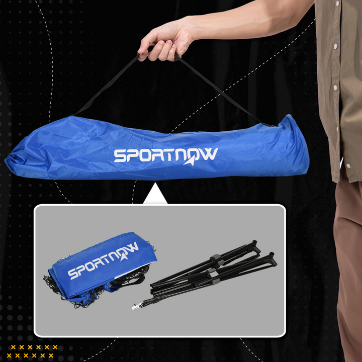 SPORTNOW 4m Badminton Net, Adjustable Sports Net for Tennis, Volleybal, Blue
