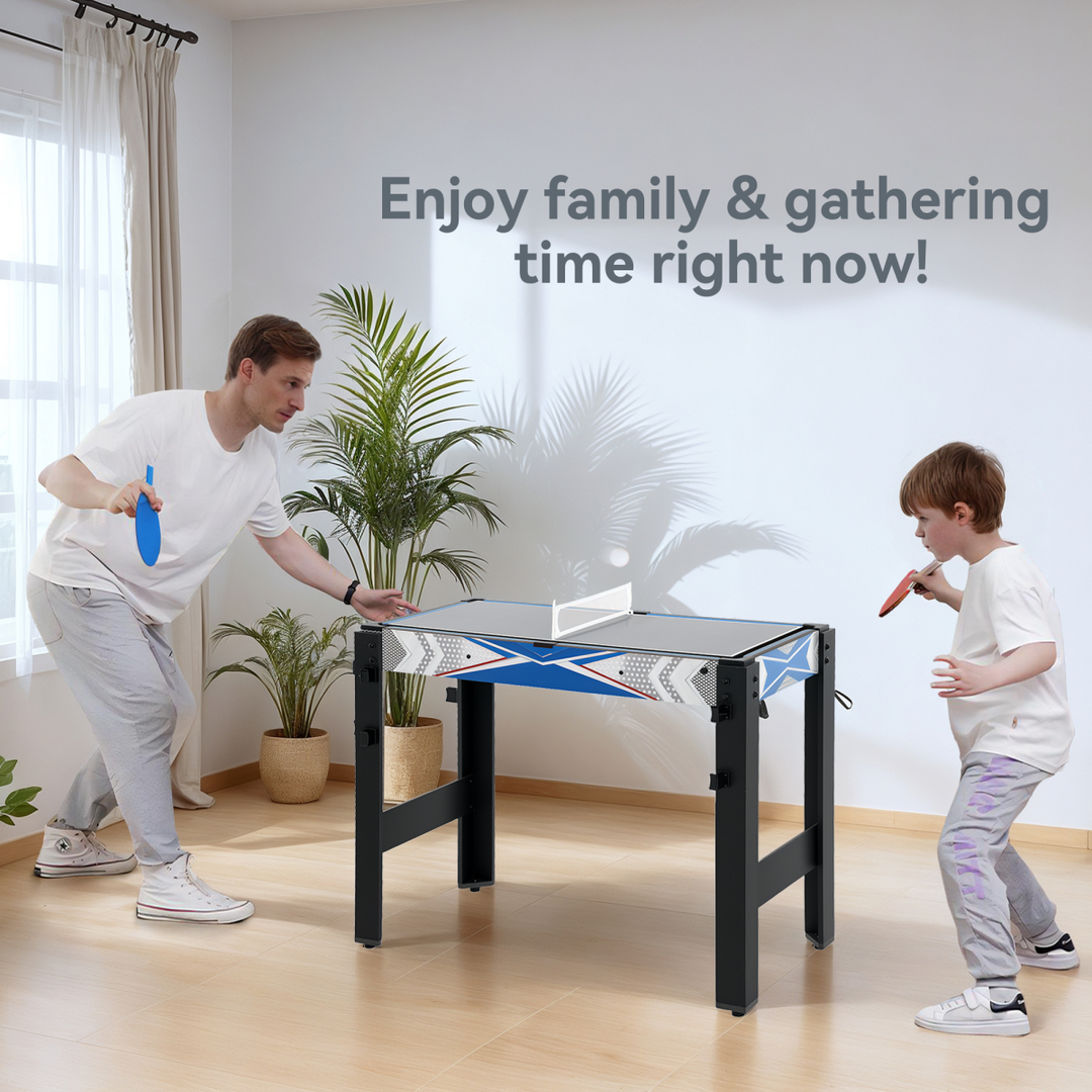 SPORTNOW 5 in 1 Multi Games Table Combo Sports Game Table for Kids, Blue