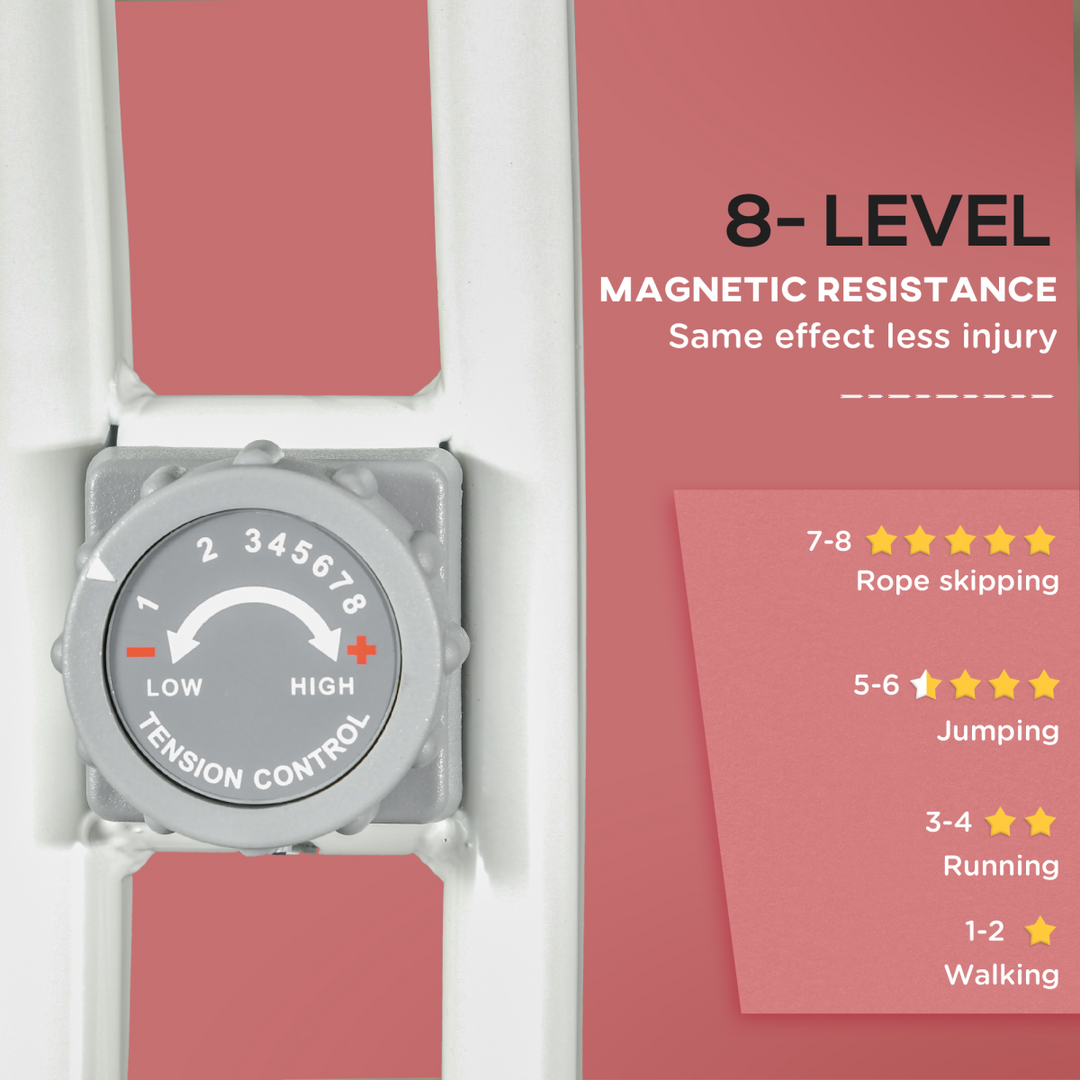 HOMCOM Folding Exercise Bike w/ Adjustable Magnetic Resistance and Seat Height