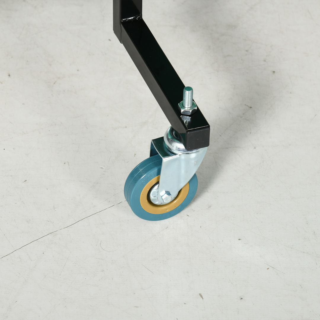 SPORTNOW 9FT Folding Table Tennis Table w/ 8 Wheels, for Indoors, Outdoors