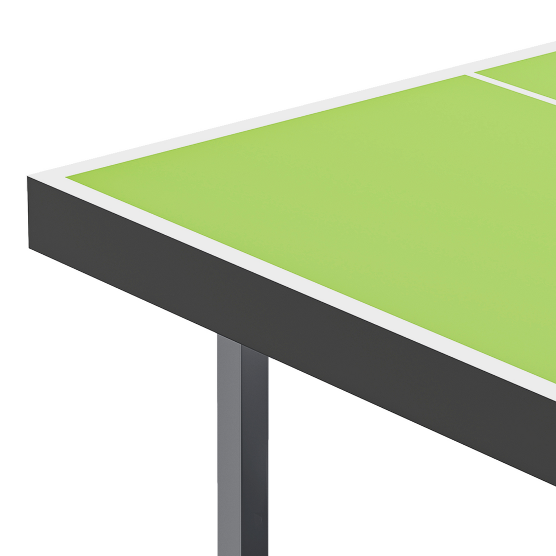 Tennis Table Ping Pong Foldable with Net Game Steel 182cm Indoor, Green HOMCOM