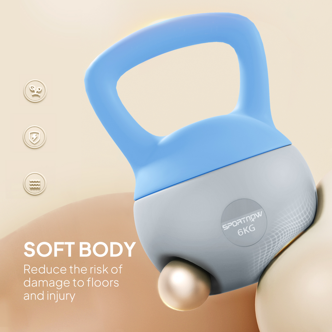 6KG Soft Body Kettlebell - Blue Grey