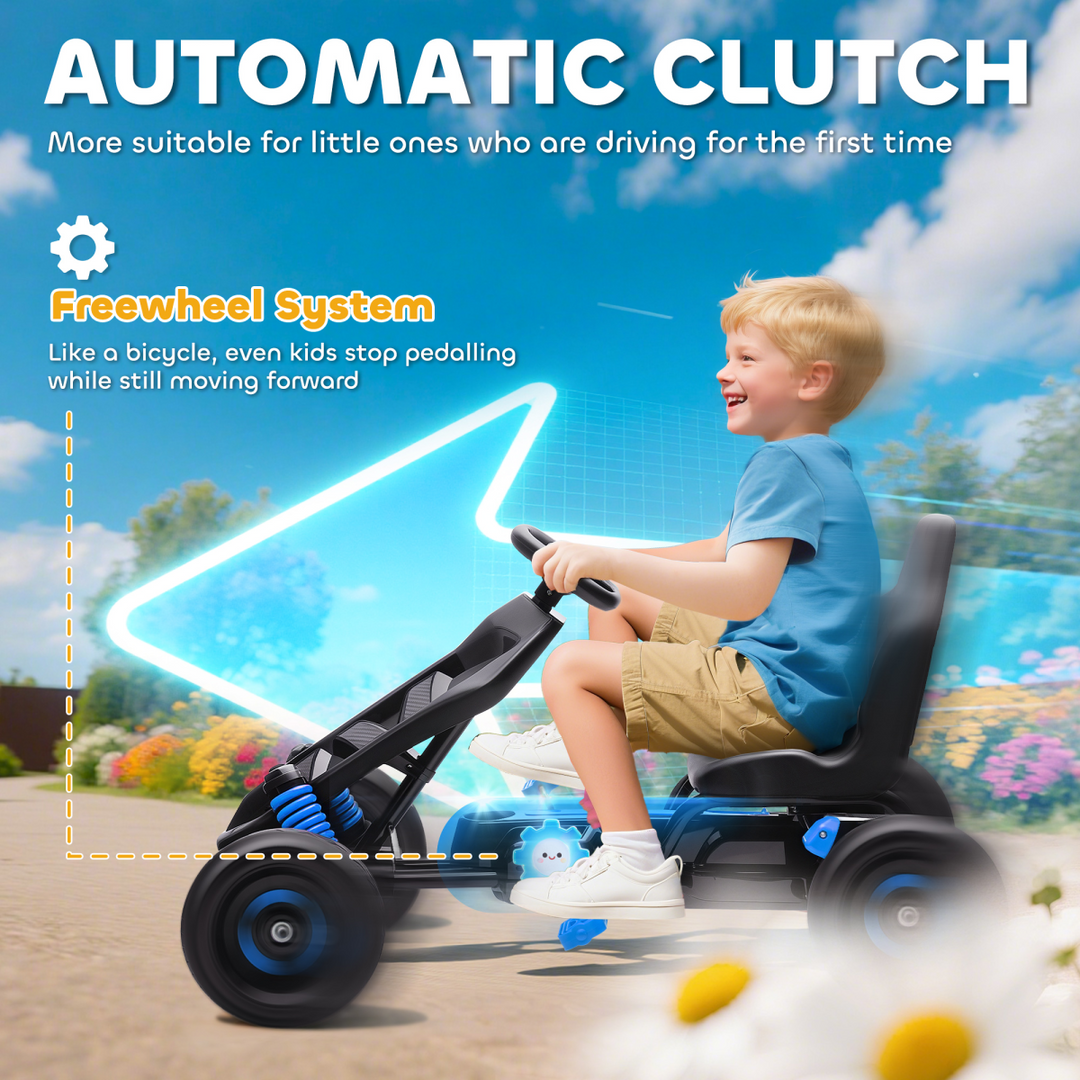 Children's Blue Fun Pedal Go Kart