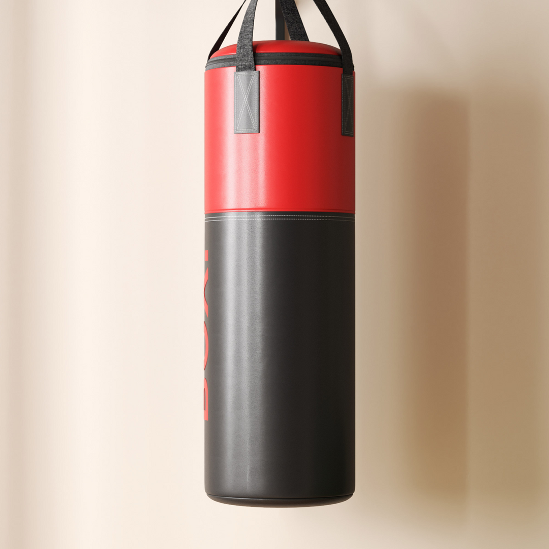 SPORTNOW Unfilled Punch Bag with Boxing Gloves and Wall Mounted Bracket