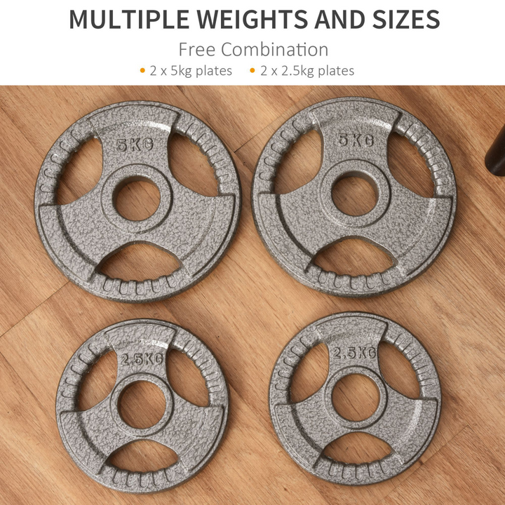 2" Olympic Weight Plates Sets for StrengthTraining w/ Weight 2 x 5kg, 2 x 2.5kg