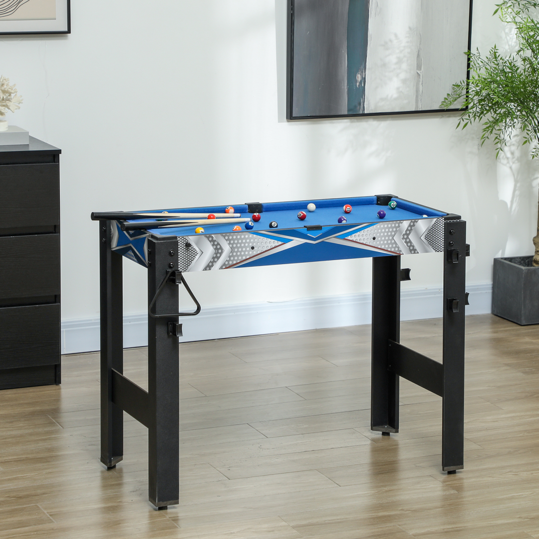 SPORTNOW 5 in 1 Multi Games Table Combo Sports Game Table for Kids, Blue