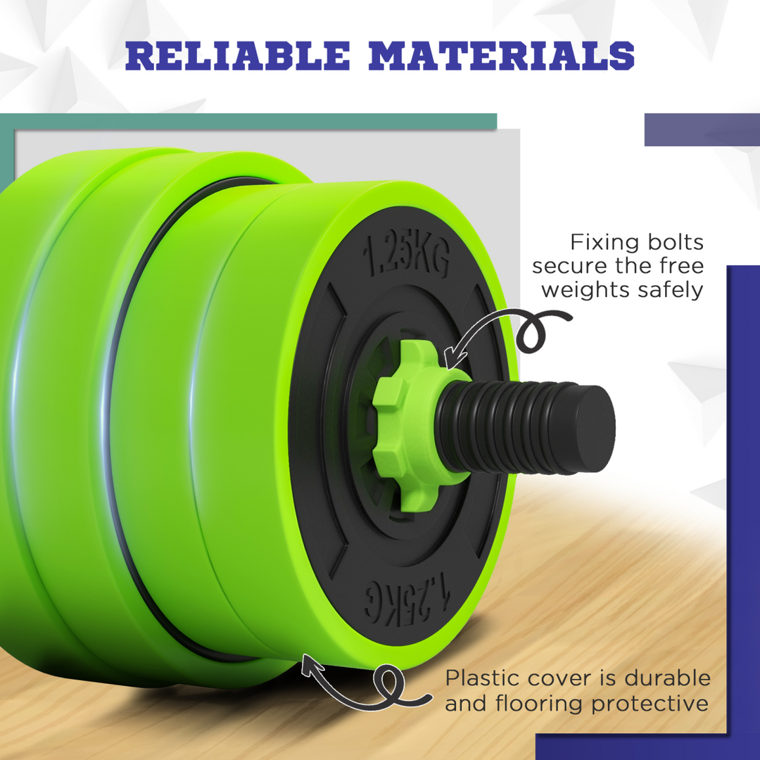 SPORTNOW Weight Dumbbells Set, Barbell, Kettlebell, Push Up Stand, 30kg