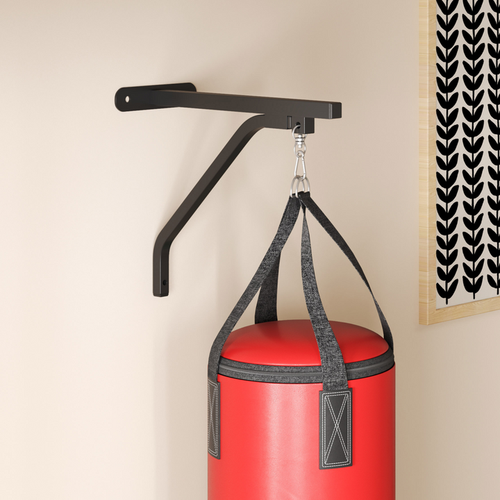 SPORTNOW Unfilled Punch Bag with Boxing Gloves and Wall Mounted Bracket