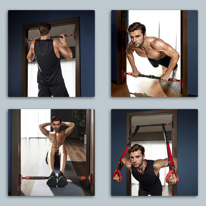 SPORTNOW Pull Up Bar Doorway from 96-130 cm (37.8"-51.2"), No Screws