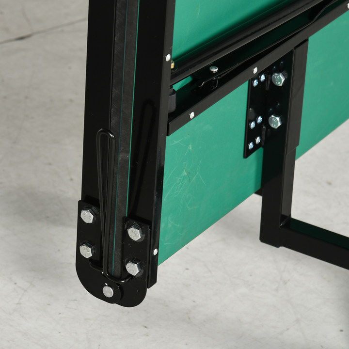 SPORTNOW 9FT Folding Table Tennis Table w/ 8 Wheels, for Indoors, Outdoors